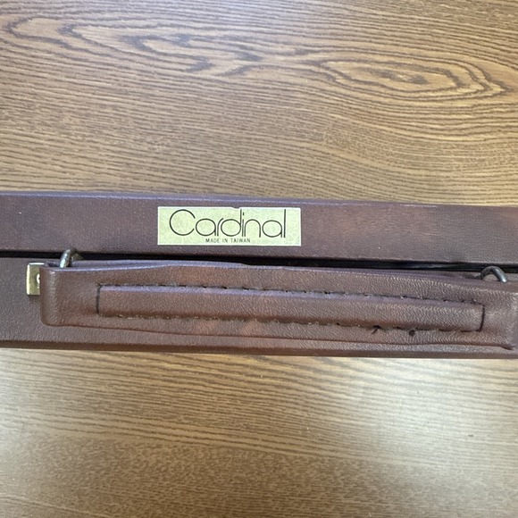 VTG Cardinal Rummy-O Game in Faux Leather Brass Travel Case 70s w Instructions - Picture 5 of 5